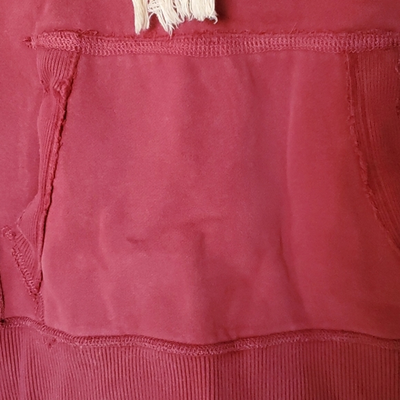 Men's ABERCROMBIE Burgundy Hooded Sweatshirt